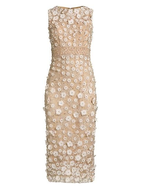 Mac Duggal Floral Beaded Sheath Dress | Saks Fifth Avenue