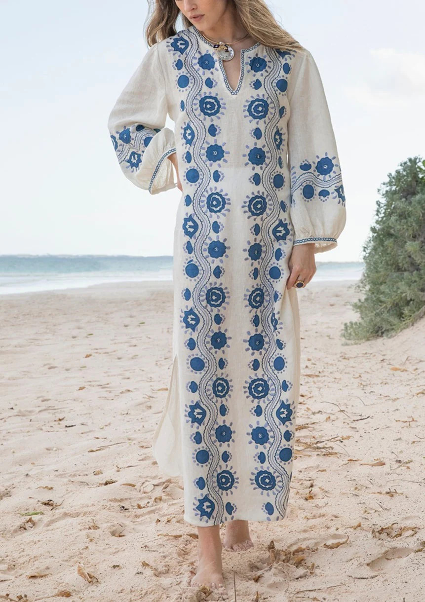 Azure Kelly Kaftan | Over The Moon
