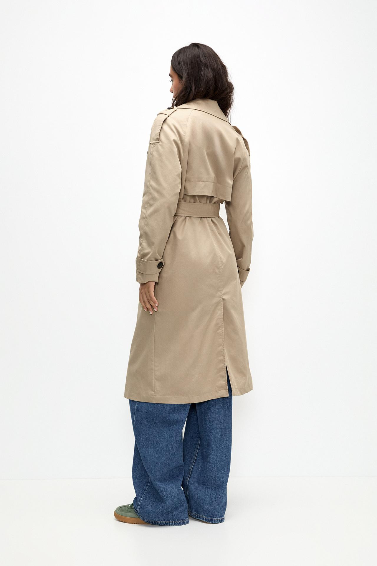 Belted trench coat | PULL and BEAR UK