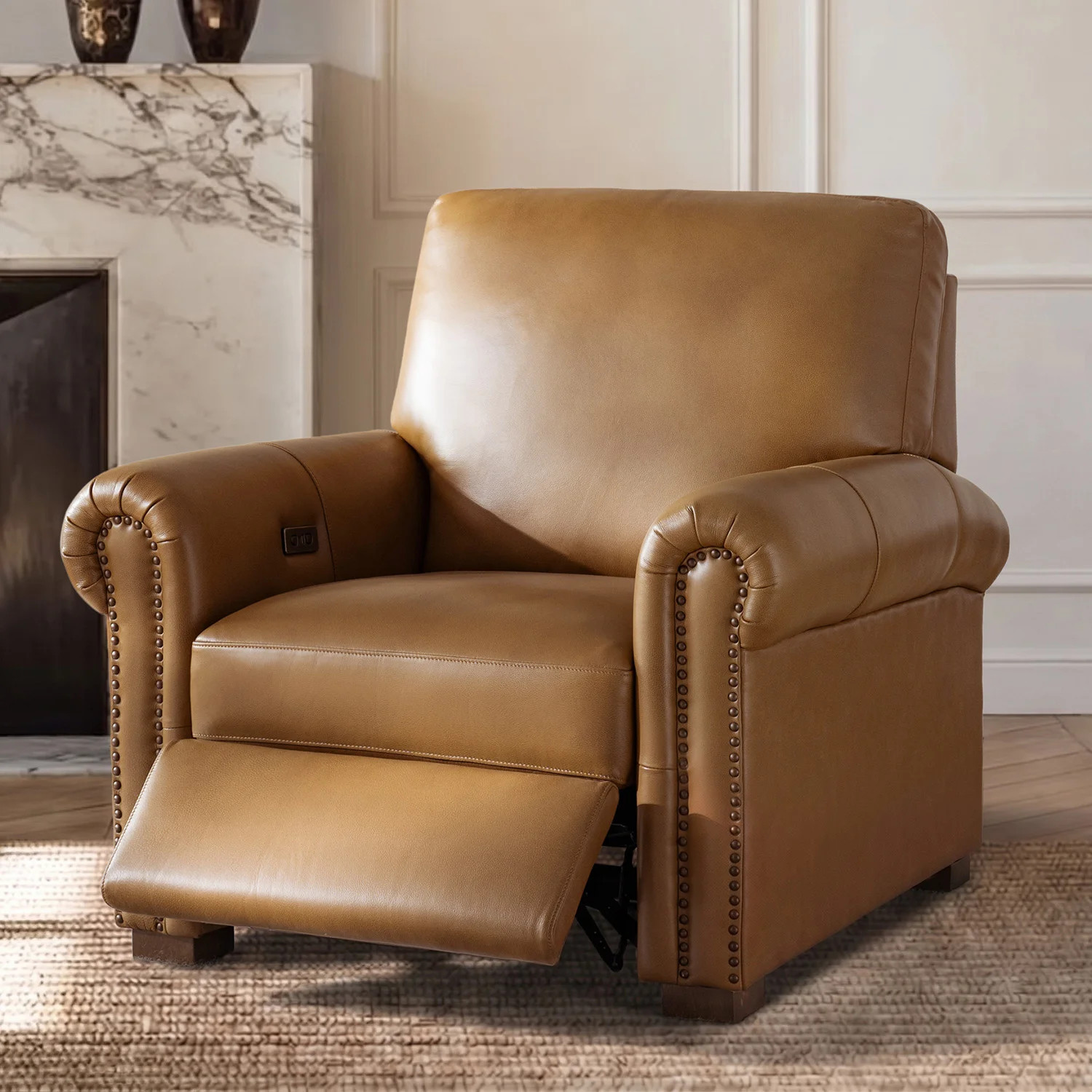 Igon Motion Down Filled Genuine Leather Recliner | Wayfair North America