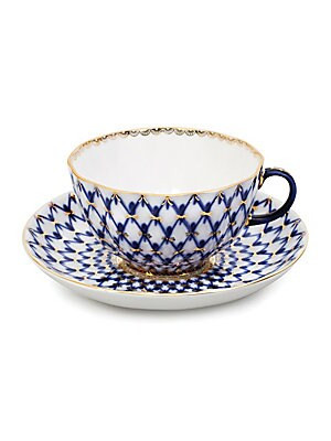 Two-Piece Tulip Porcelain Teacup & Saucer Set | Saks Fifth Avenue