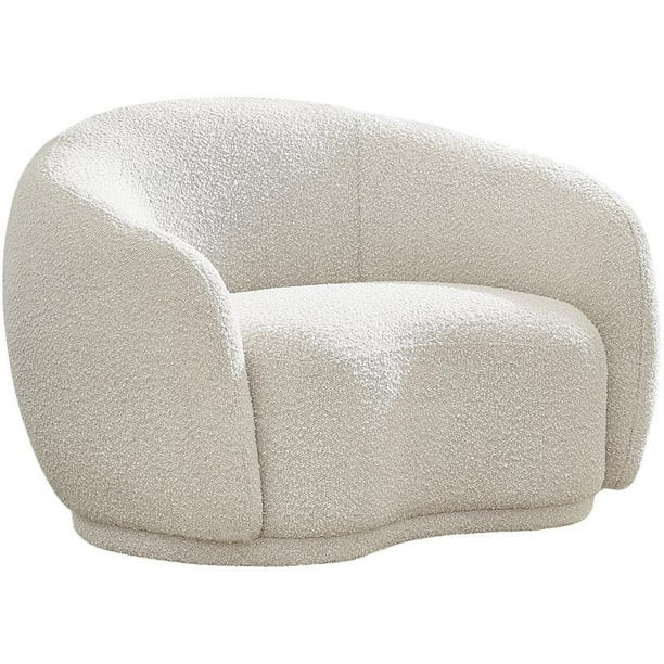 Meridian Furniture Hyde Cream Boucle Fabric Chair | Walmart (US)