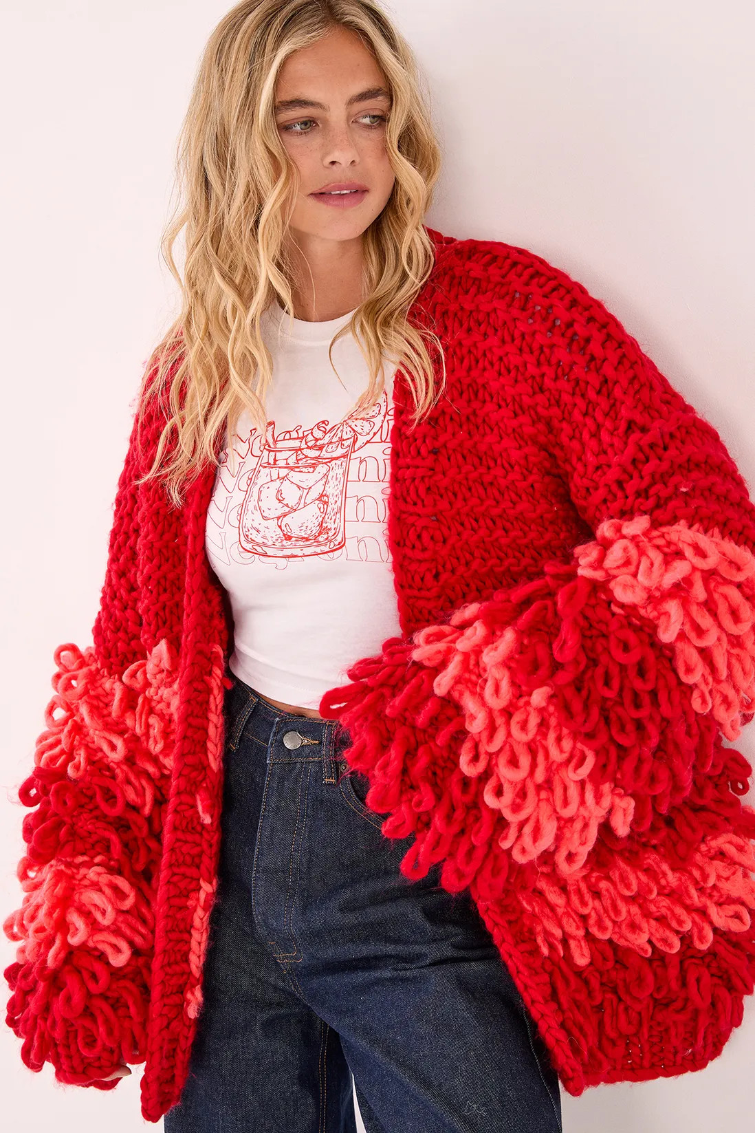 Extreme Stripe Loopy Cardigan | Nasty Gal US