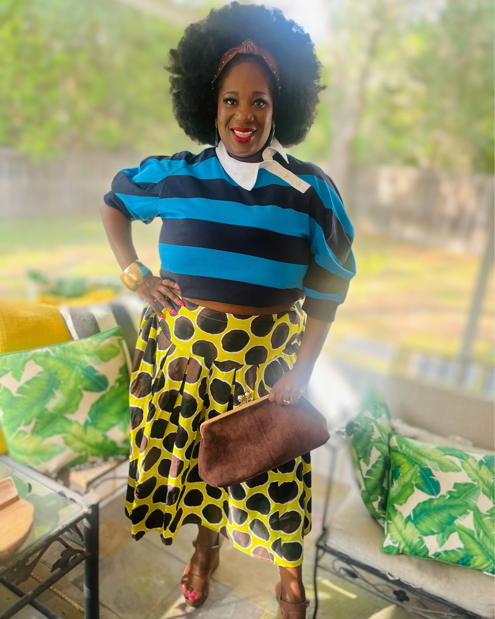 Haven’t you heard?! Stripes and polka dots go together real BAD 🔥@Target 

The essence of style is to stay true to you cause BAYBEE, you set the tone and you get to say what goes! Periodt 🤏🏾 and Reppin’ two black designers in one look is the tone I’m setting for these drops🙌🏾 

Top: @bykahlana x @targetstyle @target 
Shirt: @christopherjohnrogers x @oldnavy 
🛍️Comment SHOP for the deets to this LEWK🔗

#kolokouture #targetstyle #kbbstyle #christopherjohnrogers #plussizebeauty 

#LTKMothersDay #LTKPlusSize #LTKOver40