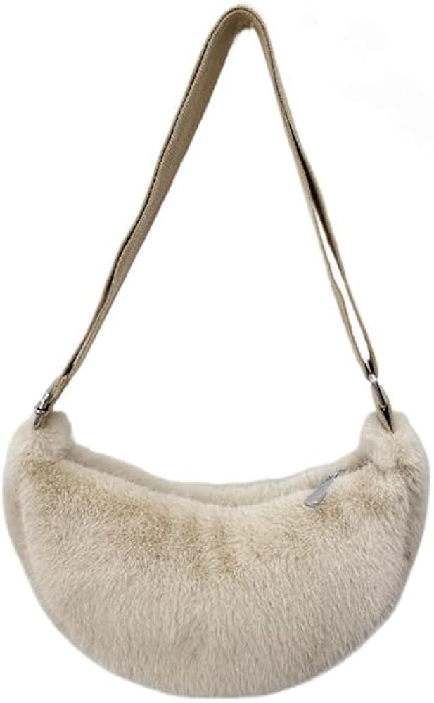 2024 Women's Plush Crossbody Dumpling Bag, Smart Casual Crossbody Shoulder Bag Y2K Purse Women's ... | Amazon (US)