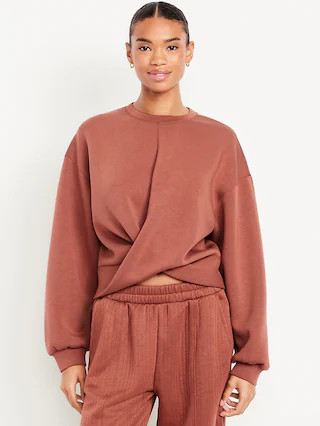 Bounce Fleece Twist-Front Top | Old Navy (US)