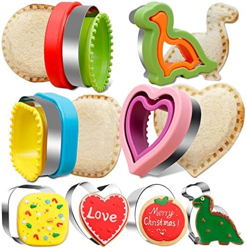 YDYTOP Sandwich Cutter for Kids, 4 Pcs Food-grade Stainless Steel Sandwich Cutters and Sealer, Up... | Amazon (US)