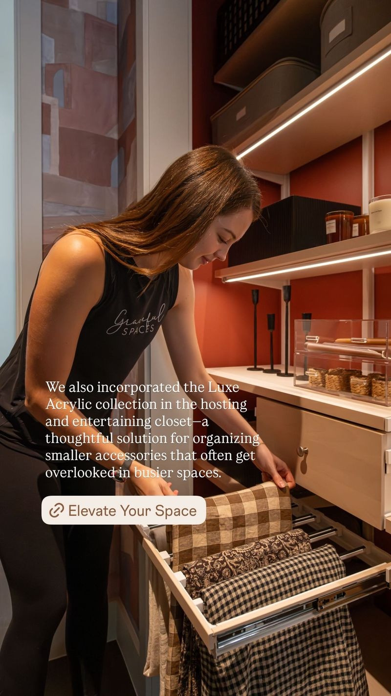 We also incorporated the Luxe Acrylic Collection in the hosting and entertaining closet – a thoughtful solution for organizing smaller accessories that often get overlooked and busier places. 

#LTKFindsUnder50 #LTKFindsUnder100 #LTKHome