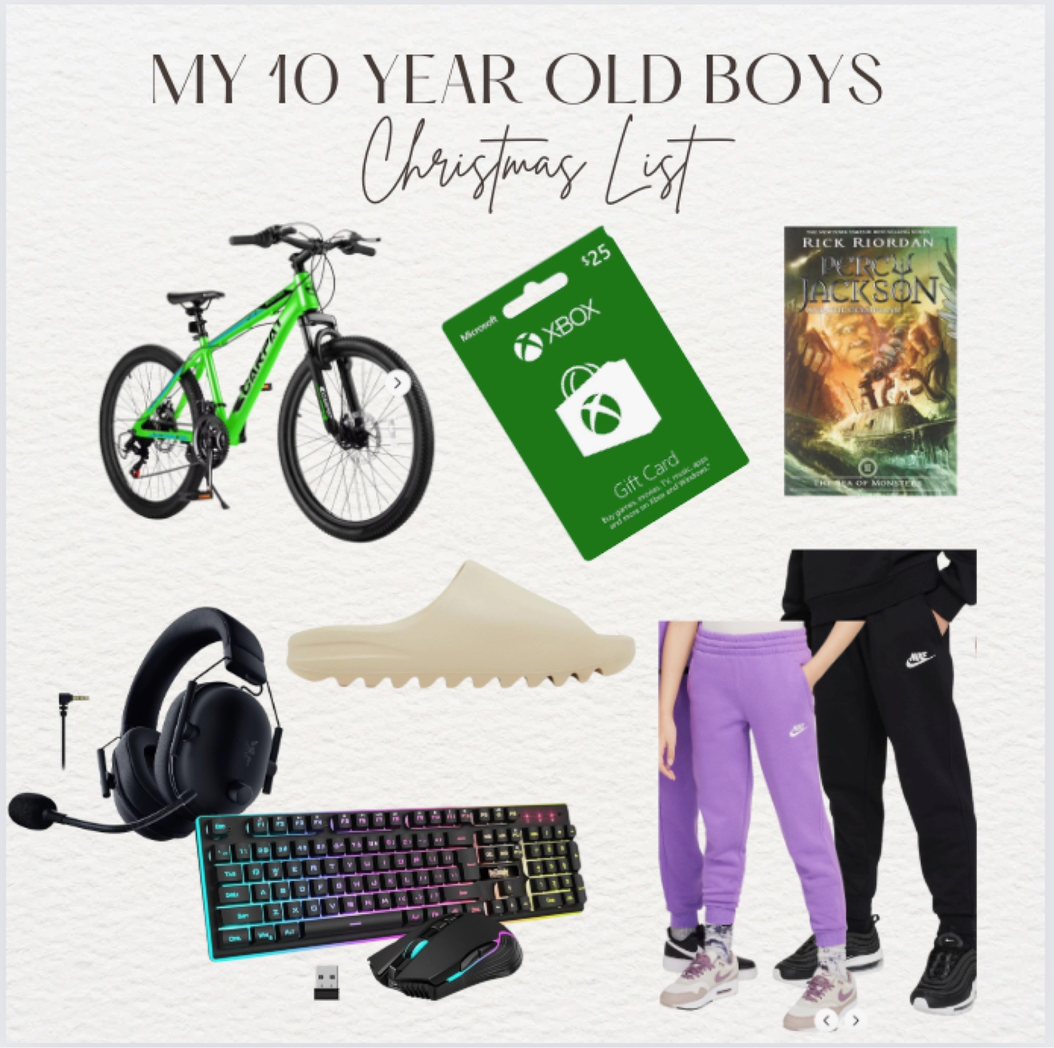 My 10-year-old boys Christmas list  

#LTKActive #LTKKids #LTKGiftGuide