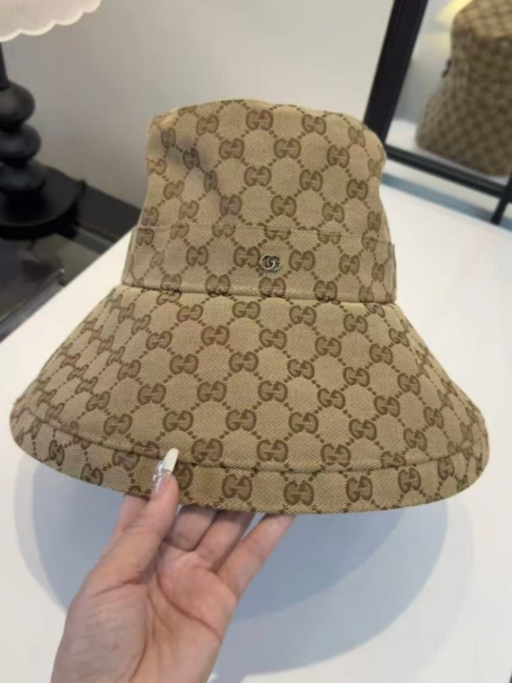 Gucci All Over Interlocking GG Canvas Oversized Sun Fisherman Hat | Poshmark