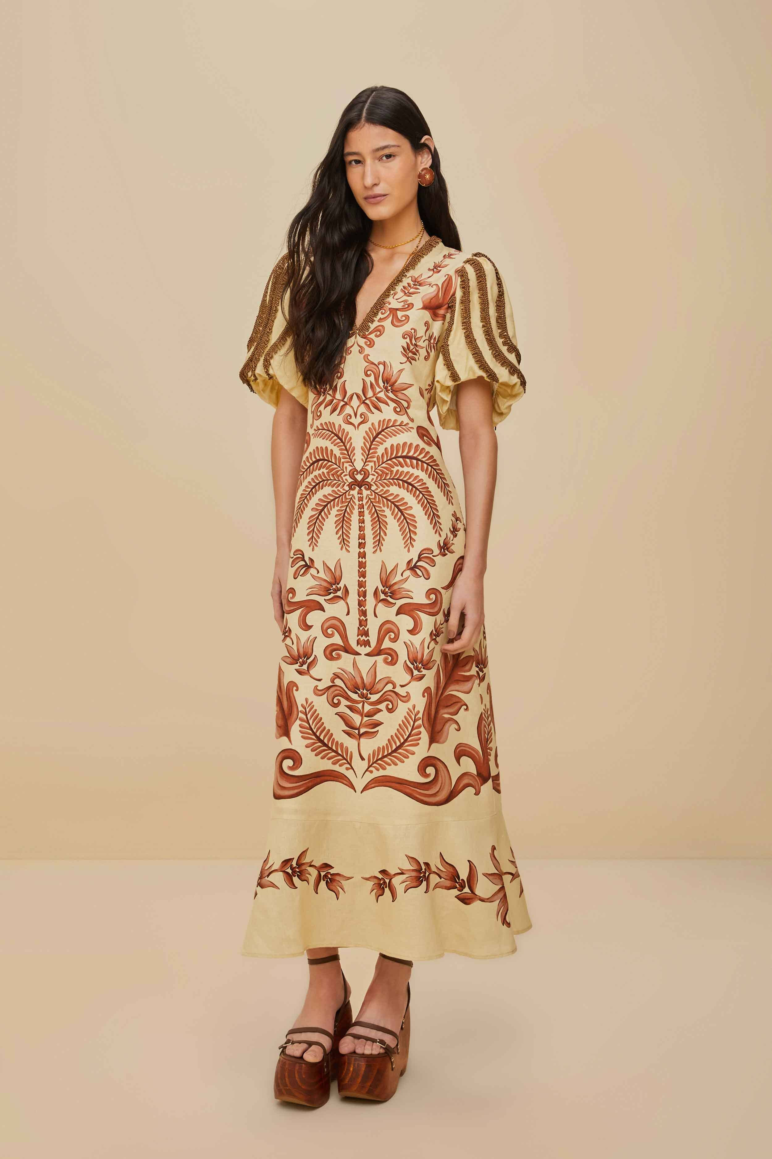 Off-White Milani Euroflax™ Premium Linen Maxi Dress | FarmRio (US)