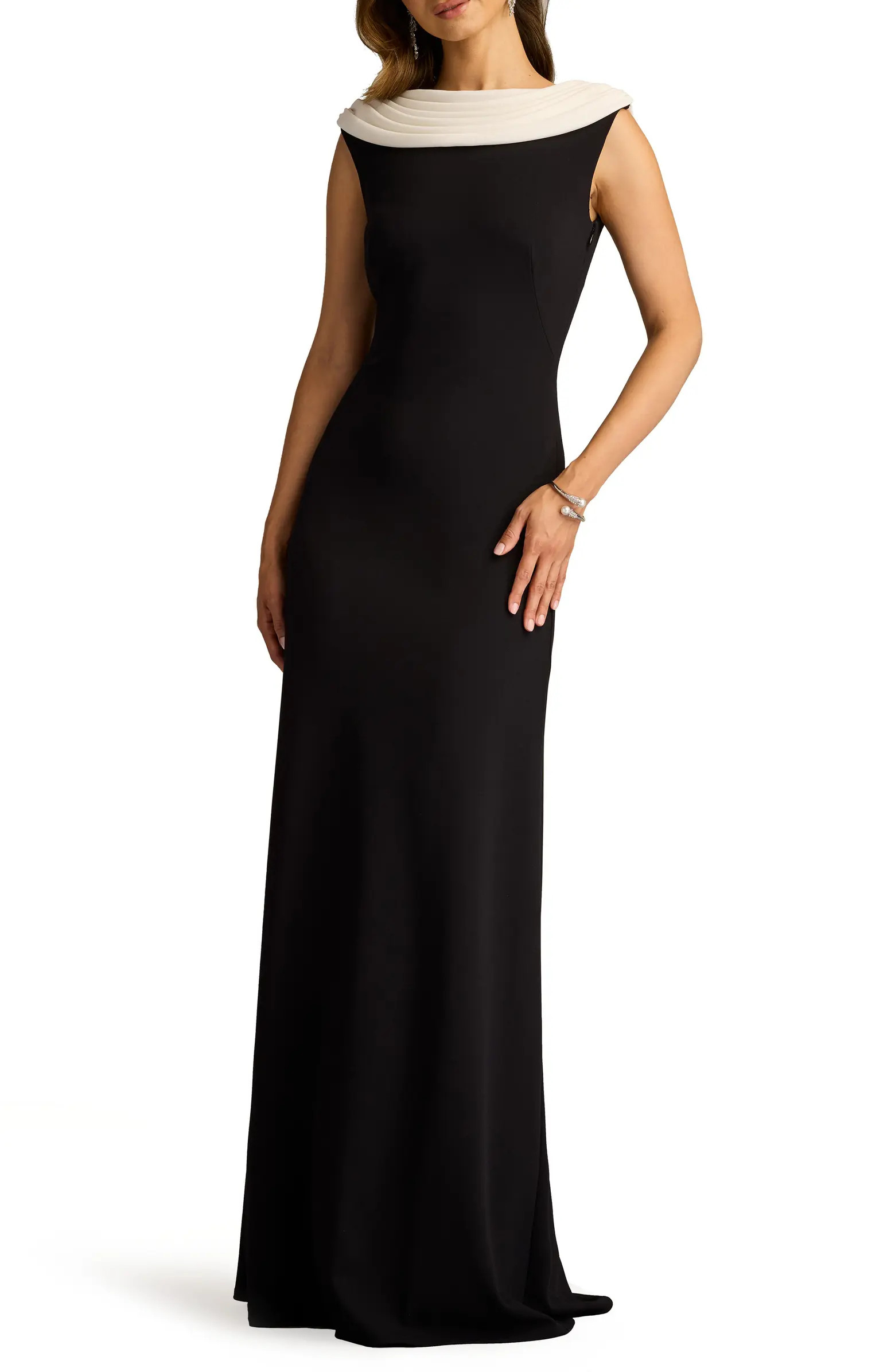 V-Back Crepe Gown | Nordstrom