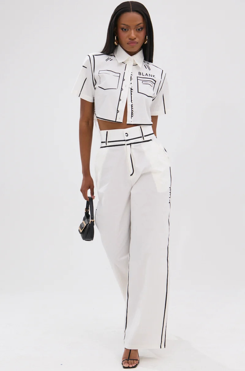 BLANK SPACE HIGH WAIST PALAZZO PANT | AKIRA