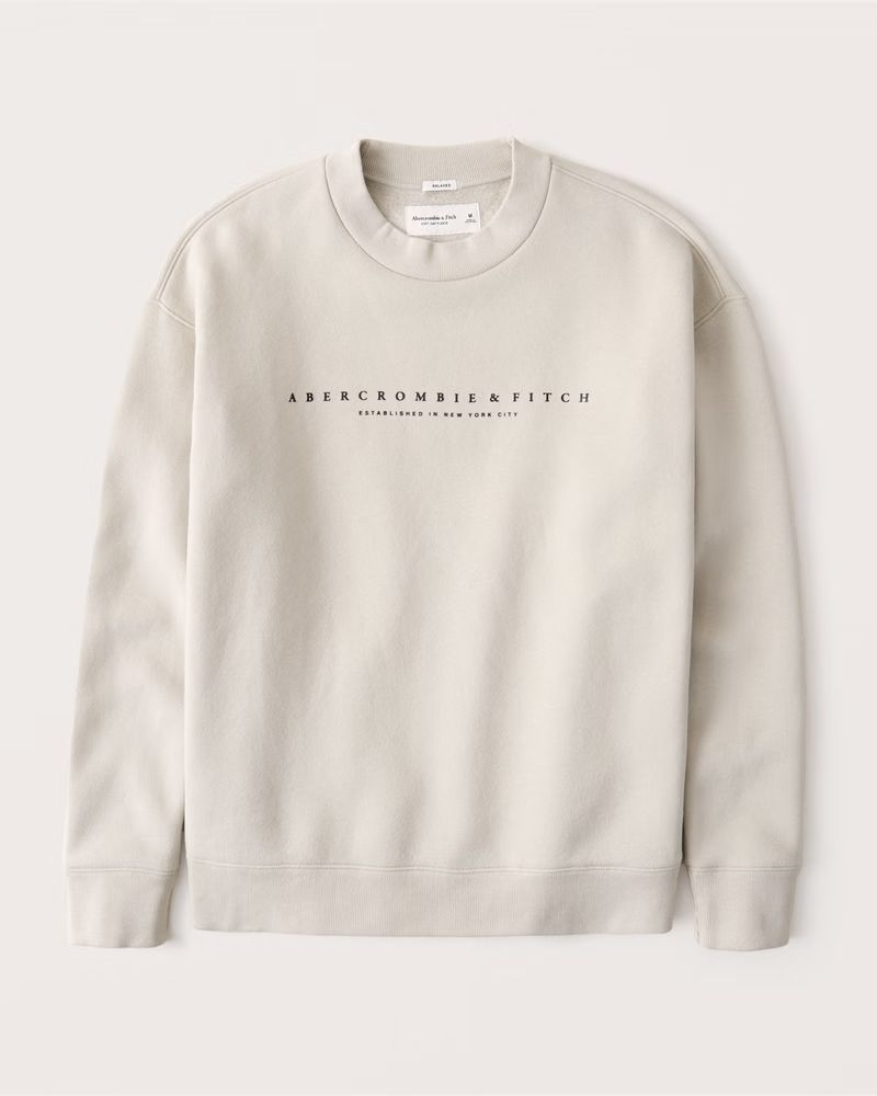 Logo Mock-Crew Sweatshirt | Abercrombie & Fitch (US)