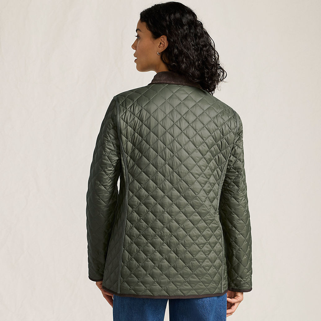 Women's Print Reversible Barn Quilted Insulated Jacket | Lands' End (US)