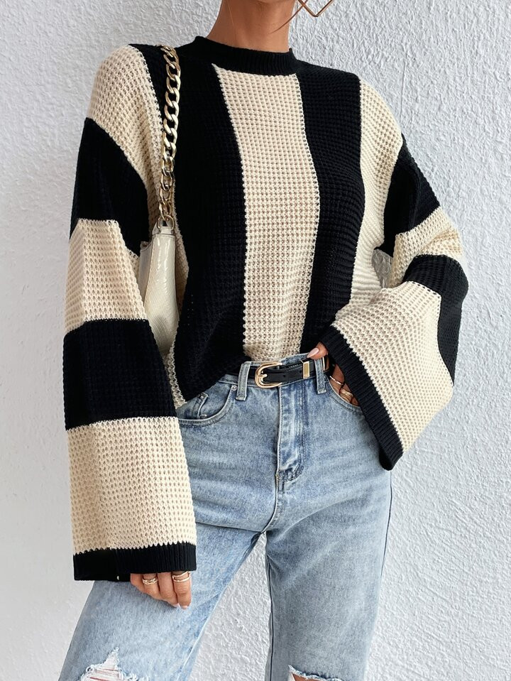 Description• Round Neck • Drop Shoulder • Pullovers #Chubby Style
    Size Guide
    ... | SHEIN