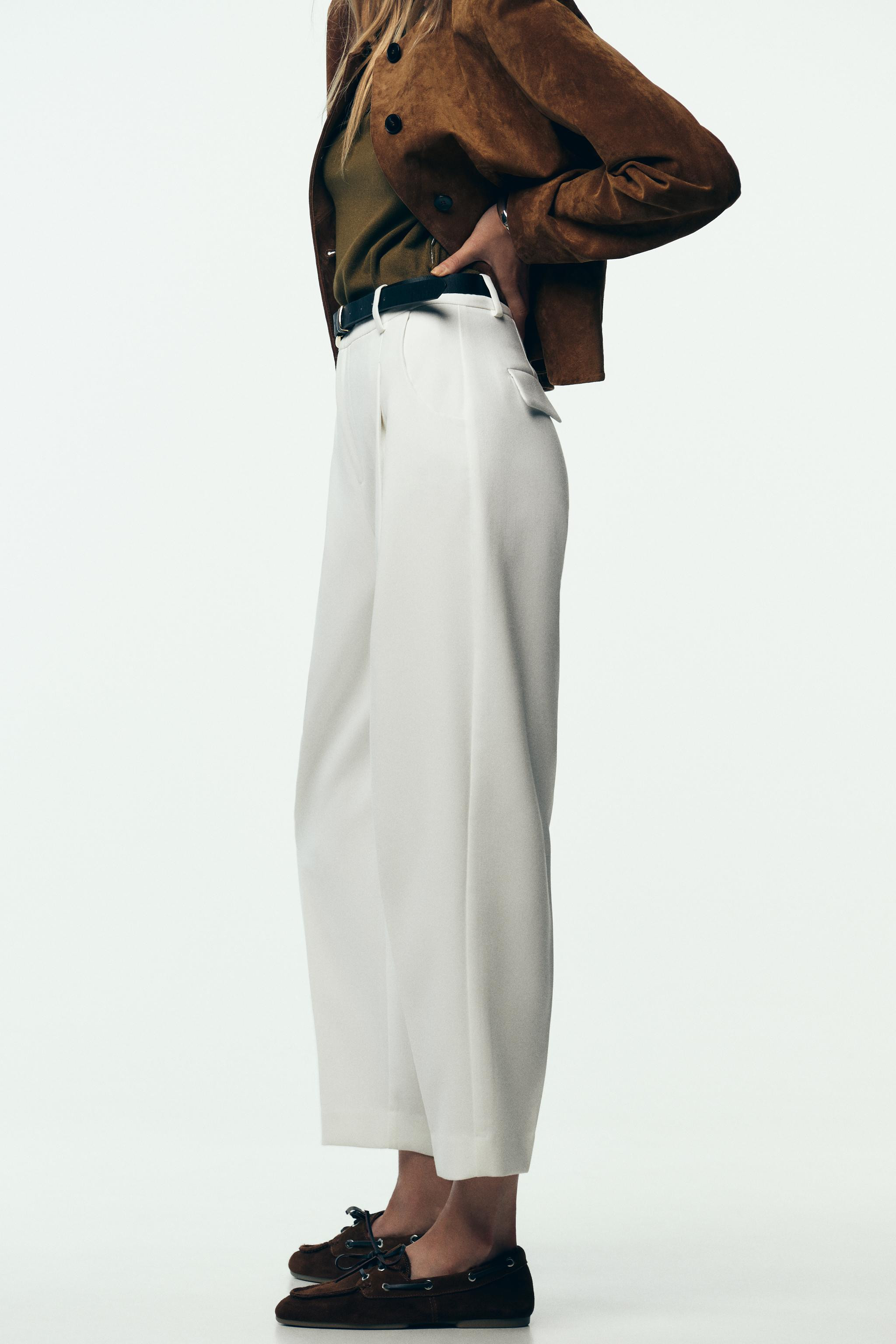 PLEATED TROUSERS WITH BELT | Zara UK