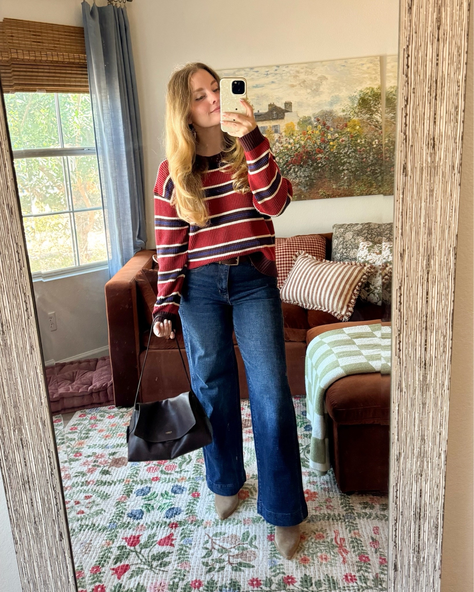 casual everyday fall outfits. sweater is tts, i sized up to a medium for more relaxed fit. jeans are very comfy and flattering…they run big, wearing my normal 2P and i need a size down.

#LTKSeasonal #LTKSaleAlert #LTKootd