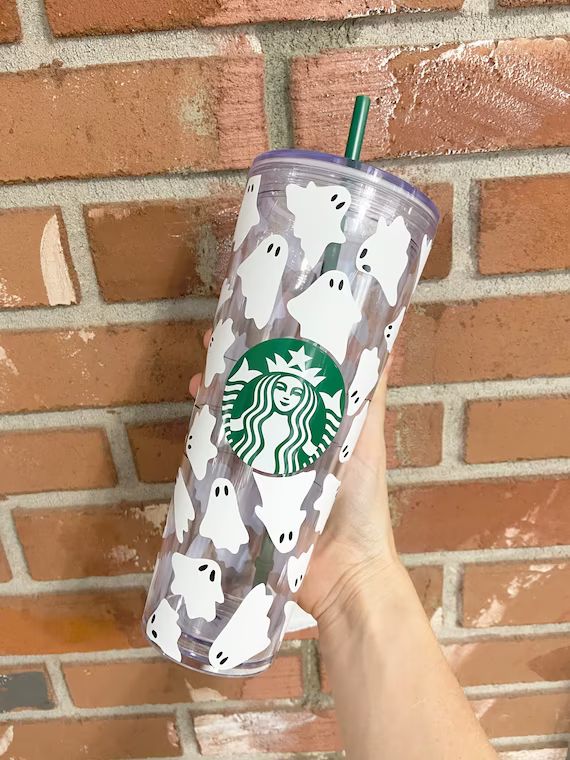 LIMITED Edition Starbucks Custom Made Tumbler Ghosts - Etsy | Etsy (US)