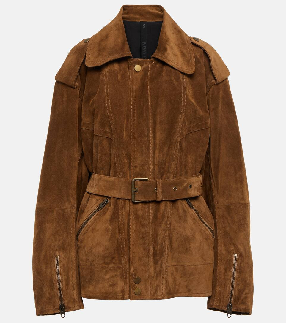 Belted suede biker jacket | Mytheresa (US/CA)