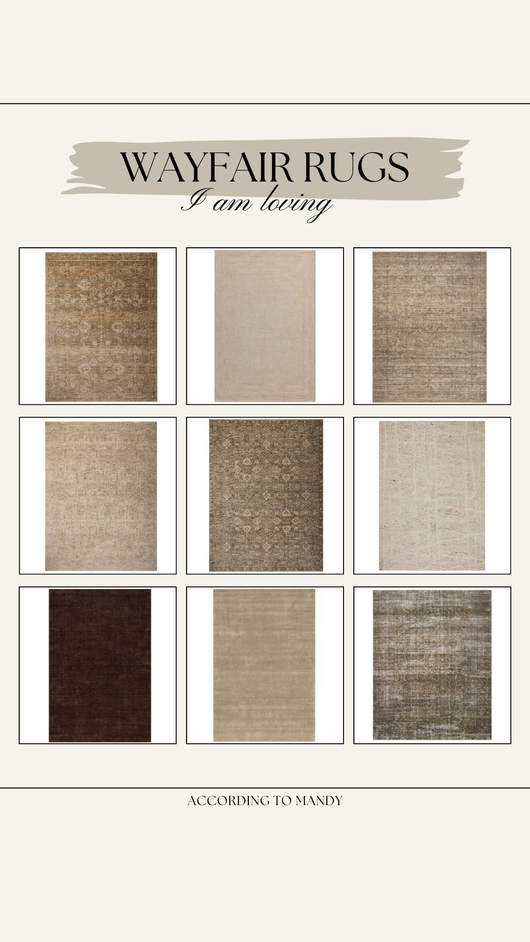 Wayfair rugs I am loving!!

wayfair, wayfair rugs, loloi, area rugs, summer area rugs, neutral area rugs

#LTKStyleTip #LTKHome #LTKSeasonal