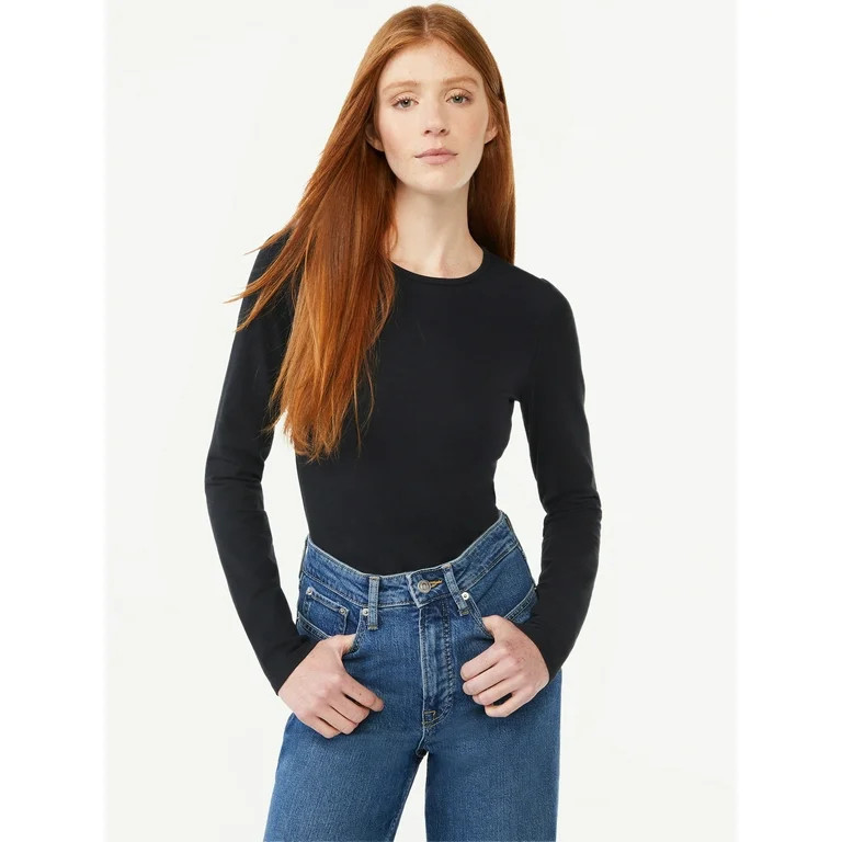 Free Assembly Women's Tie Back Bodysuit with Long Sleeves - Walmart.com | Walmart (US)