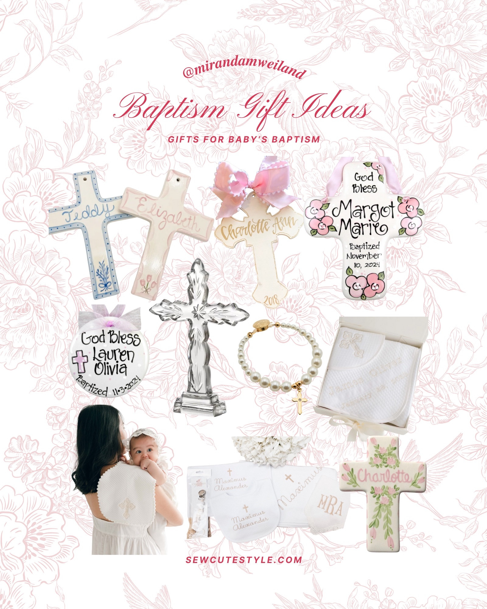 Baptism gift ideas! Sweet personalized crosses perfect for baby girl or boy. 

Baby baptism gift ideas / christening gift for baby girl / baptism gifts for boys / personalized baptism gift / keepsake baptism gifts / baby dedication gift ideas / religious baby gifts / engraved baby keepsake box / children’s bible gift / silver baby bracelet baptism / cross necklace for baby girl / heirloom baby gift ideas / godchild baptism gift / baptism gifts from godparents

#LTKKids #LTKBaby