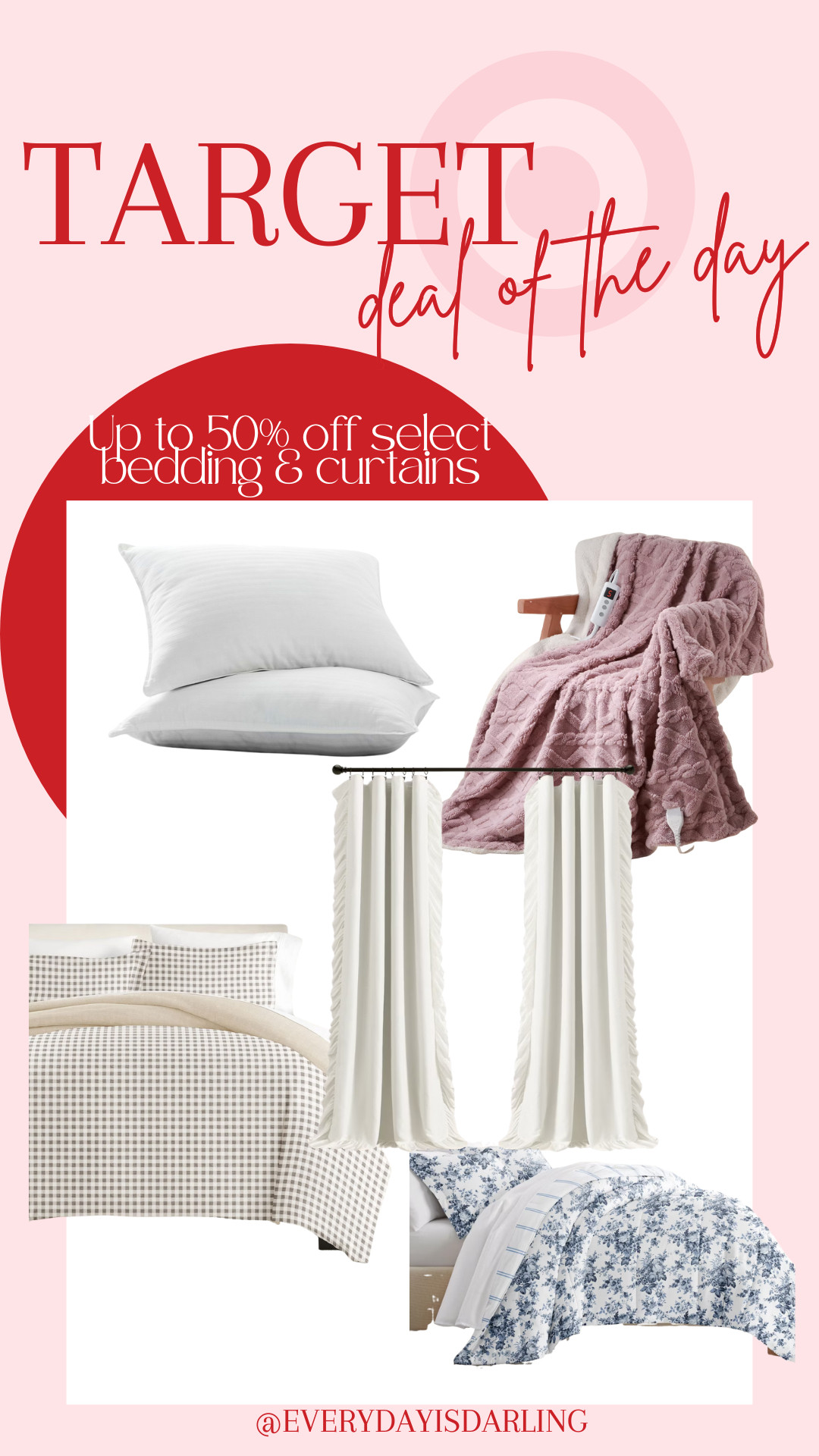 Up to 50% off select bedding & curtains today only!  

 #LTKHome #LTKSaleAlert