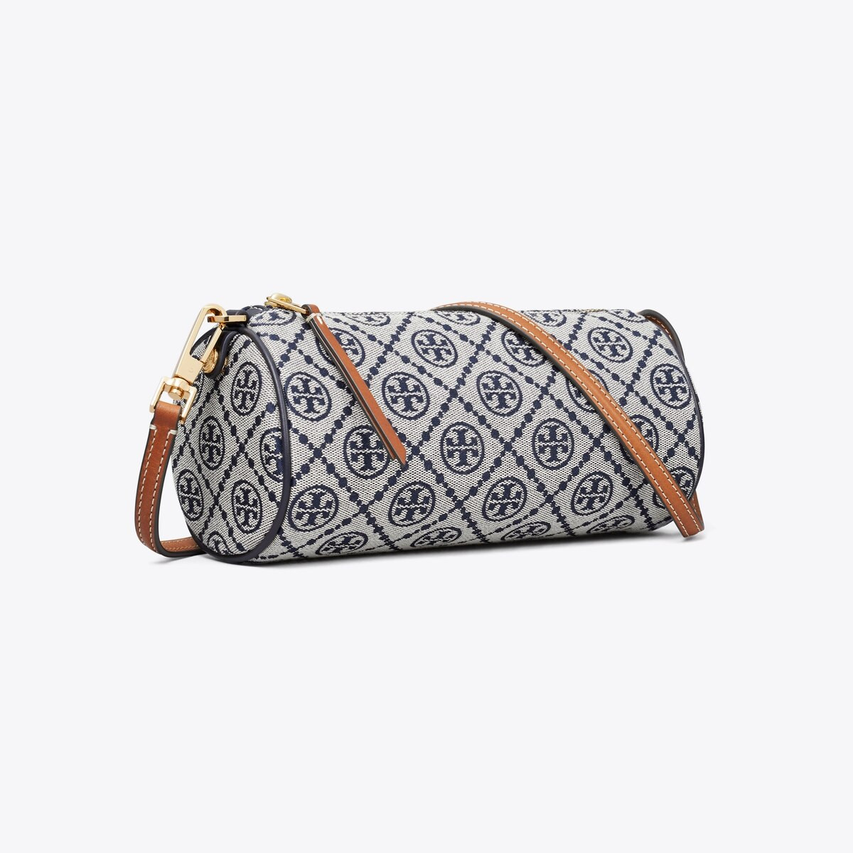 T MONOGRAM PEBBLED CYLINDER BAG | Tory Burch (US)