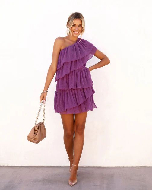 Charmed Away Tulle Tiered Mini Dress - Purple - FINAL SALE | VICI Collection