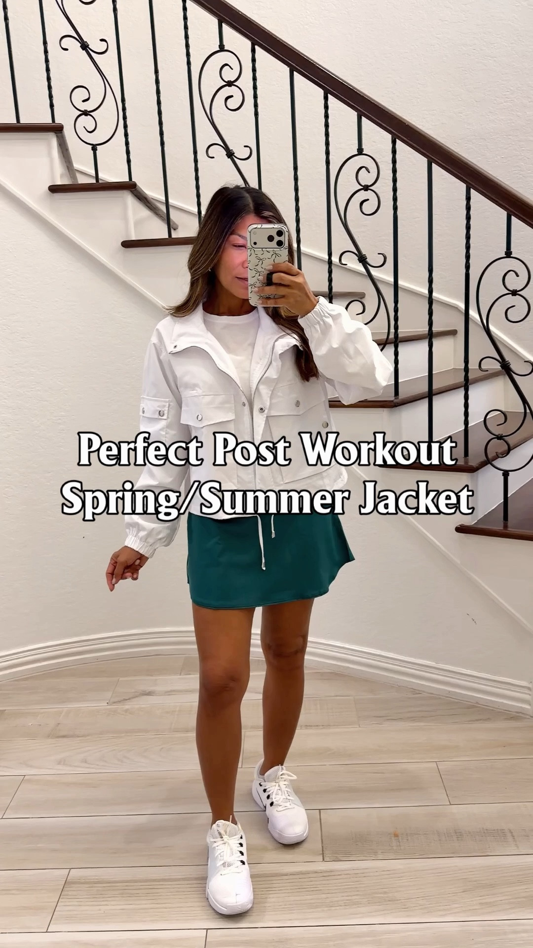 I’m 5’2” 118#ish for reference 
Jacket, tank top, tennis skirt all in size small tts.
Sports Bra I sized up to medium.
Amazon finds, midlifefashion 

#LTKOver40 #LTKPetite #LTKActive