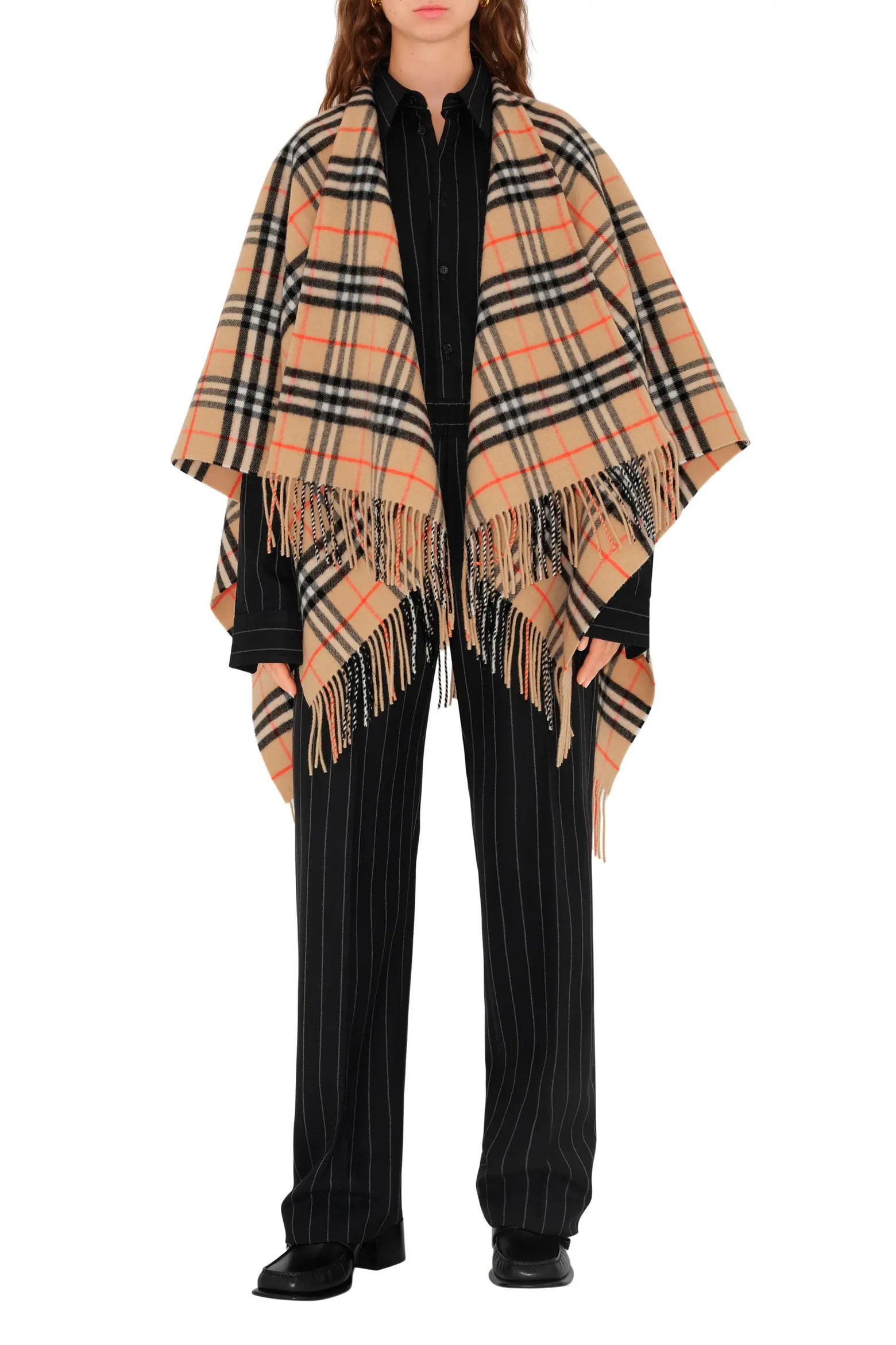 Check Wool & Cashmere Cape (Women) | Nordstrom | Nordstrom