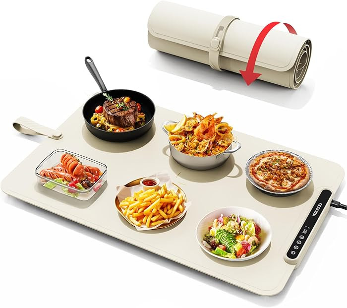Warming Mat for Food, iTRUSOU Electric Warming Tray 99H Continuous Heat,7 Temp Settings,Patented ... | Amazon (US)