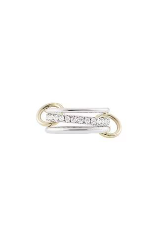 Spinelli Kilcollin Petunia Ring in Sterling Silver, 18K Yellow Gold, & Grey Diamonds | FWRD | FWRD 