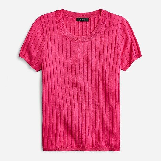 Silk-cashmere cropped T-shirt | J.Crew US