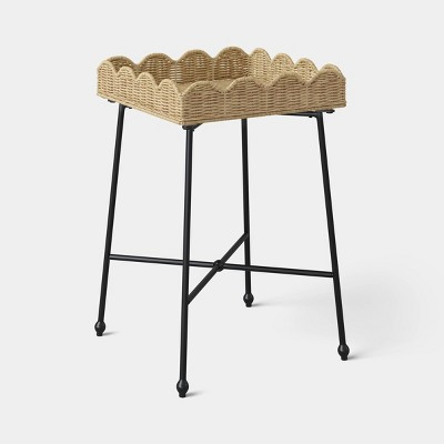 Woven Rattan Scallop Side Table - Assembly Required | Target
