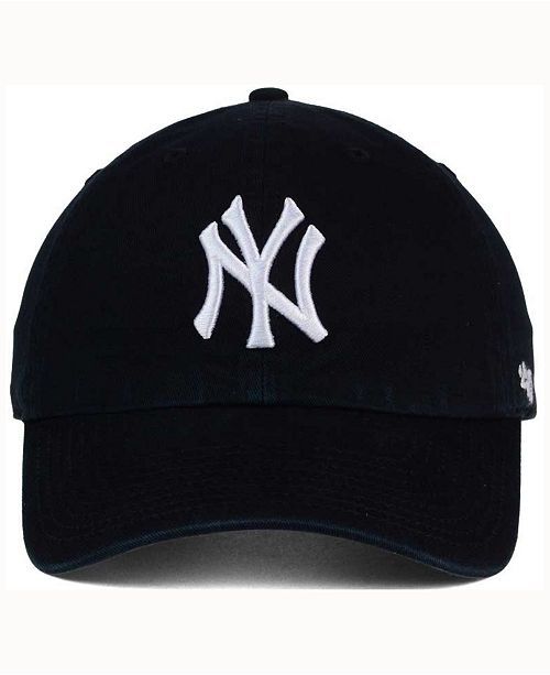 New York Yankees Black White CLEAN UP Cap | Macys (US)