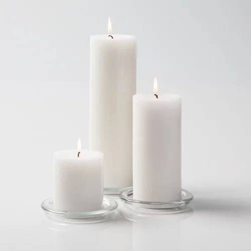 Richland Pillar Candles 3" x3", 3" x6" & 3" x9" White Set of 3 - Walmart.com | Walmart (US)