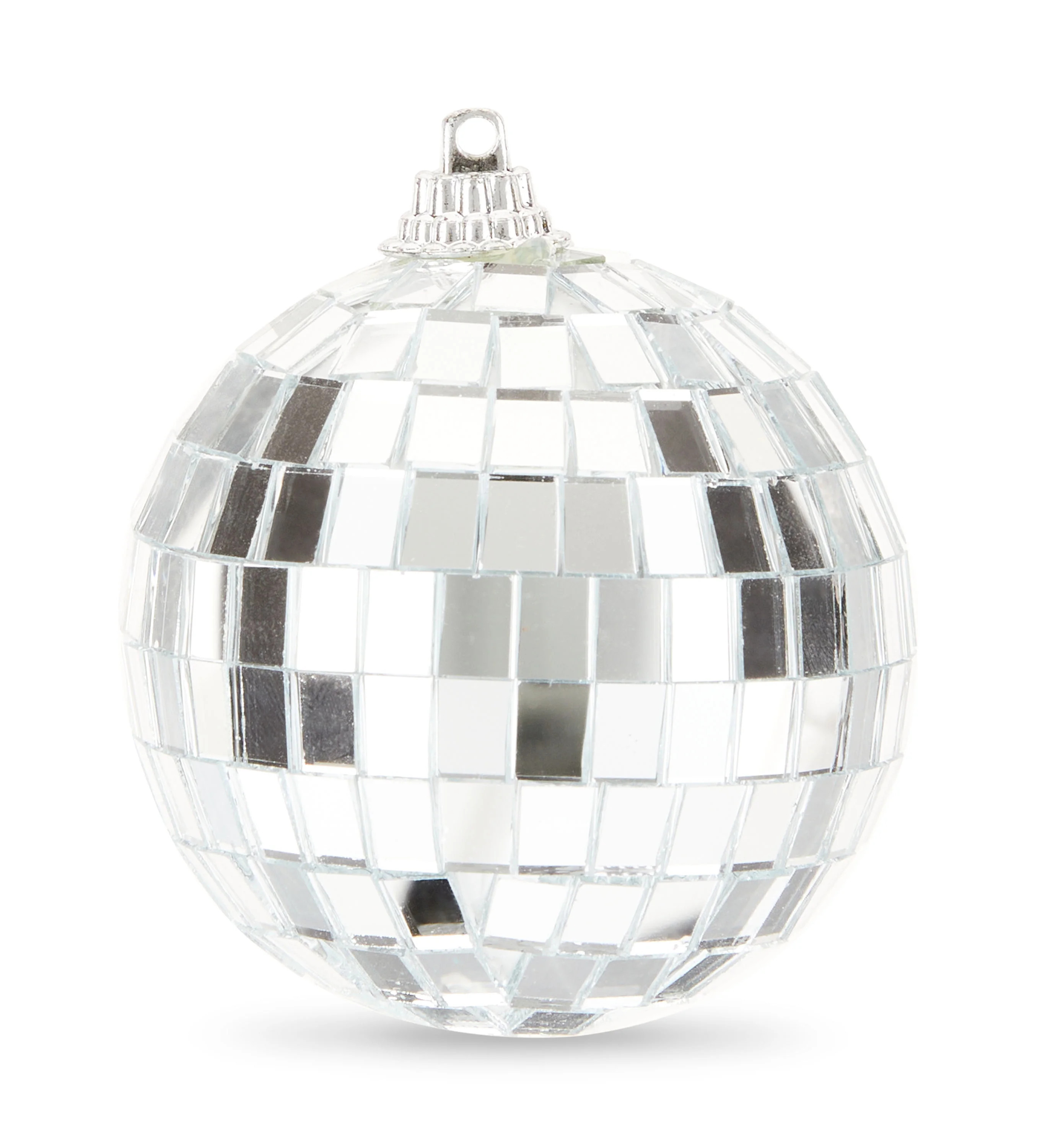Silver Disco Ball Christmas Ornaments, 6 Count, 0.08 kg, by Holiday Time | Walmart (US)