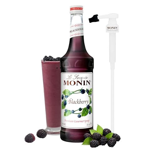Monin - Blackberry Syrup with Monin BPA Free Pump, Boxed, Soft and Succulent, Great for Cocktails, Lemonades, and Sodas, Gluten-Free, Non-GMO (750 ml) | Amazon (US)