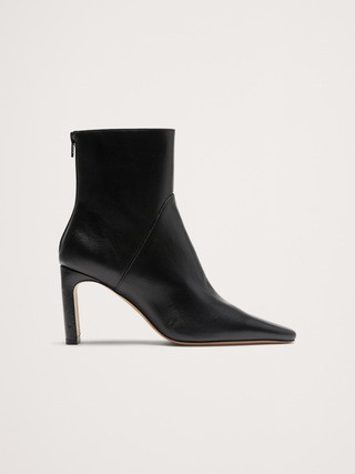 Italian Leather High-Heel Ankle Boot | Banana Republic (US)