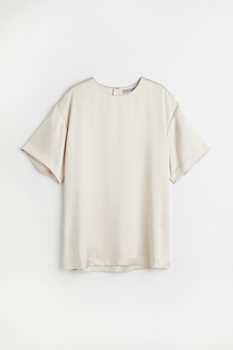 Oversized satijnen blouse | H&M (DE, AT, CH, NL, FI)