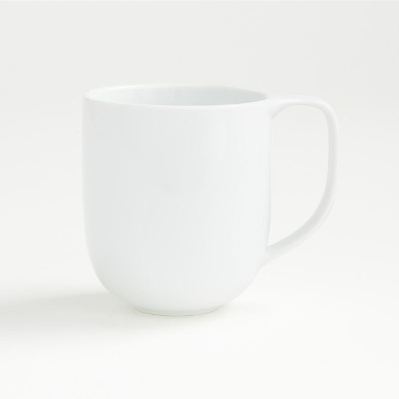 Toben 12-oz. White Porcelain Mug + Reviews | Crate & Barrel | Crate & Barrel