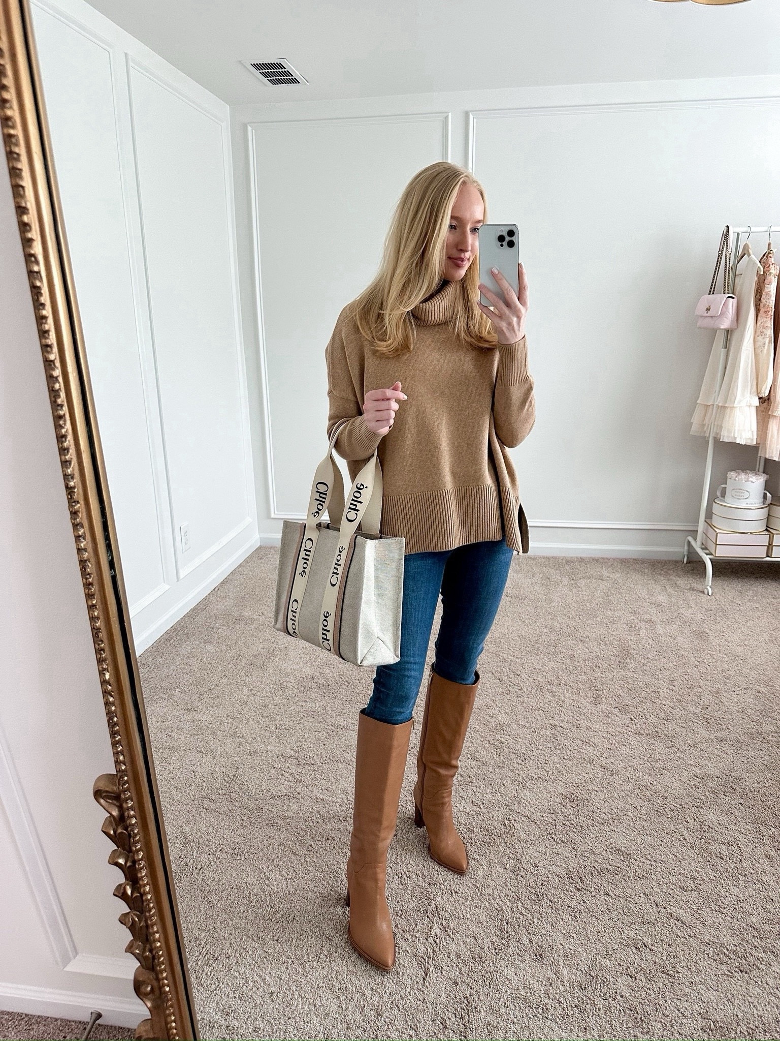 This cozy Loft poncho sweater is currently on sale! Would be so cute for brunch and a winery! Wearing size small in the sweater and size 28 in the jeans. Fall outfits // brunch outfits // fall sweaters // winery outfits // 

#LTKSeasonal #LTKSaleAlert #LTKFindsUnder50