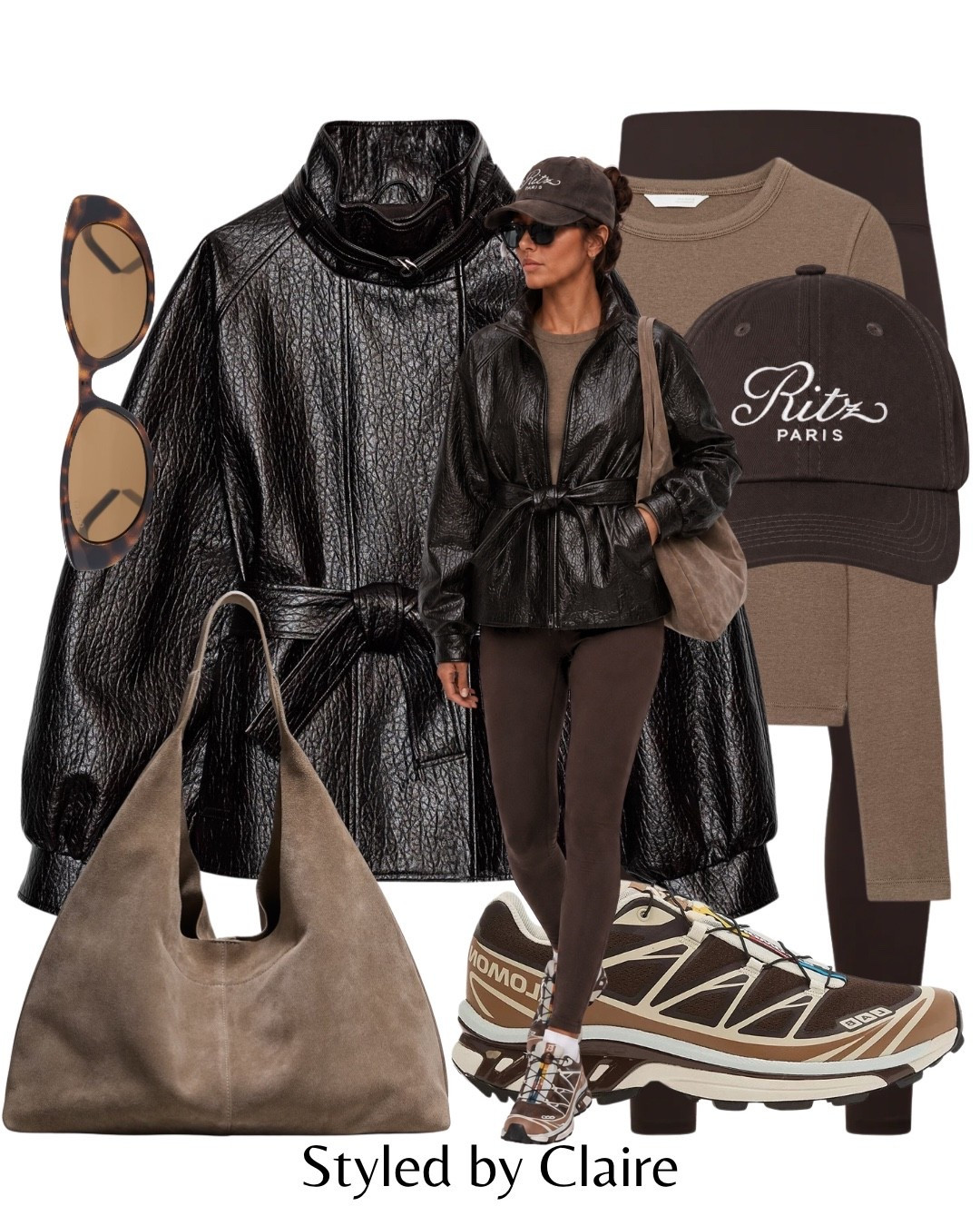 FAUX LEATHER TIE BELT JACKET🤎
Tags: new in Zara dark brown Salomon trainers suede tote bag slouchy cotton long sleeve tshirt leggings ritz Paris cap sunglassss fashion cool girl inspo outfit ideas chic women’s style capsule wardrobe basics city break

#LTKstyletip #LTKautumn #LTKshoes