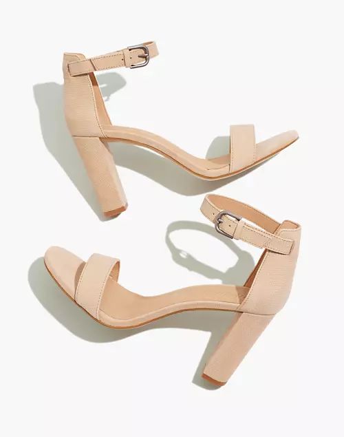 The Brooke Ankle-Strap Sandal in Embossed Leather | Madewell