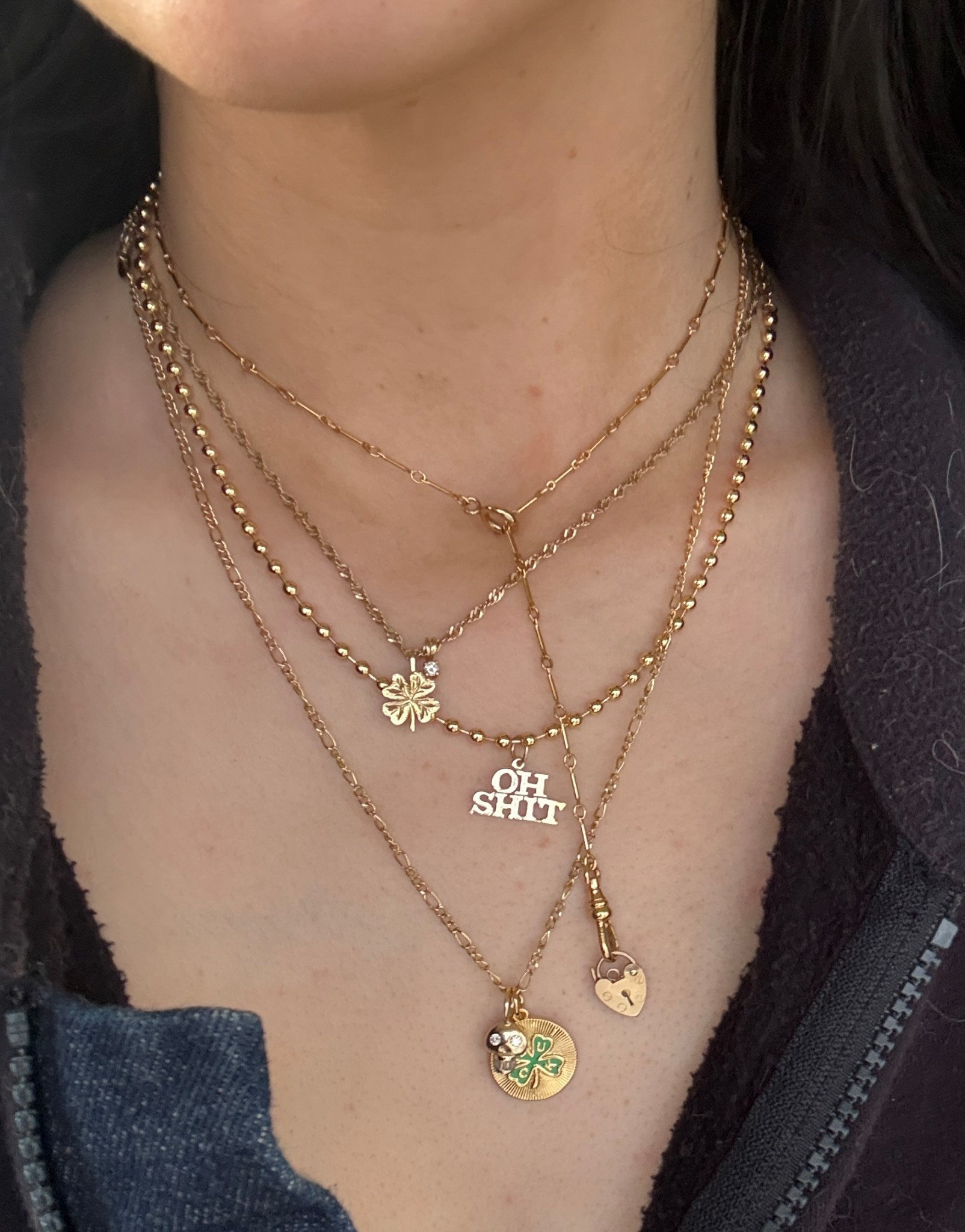 Today’s necklace stack 

“Oh Shit” 14k gold charm is from Yeah it’s Jewelry

#affordablejewelry
#finejewelry
#14kgoldnecklace
#jewelryinspo #necklaces #necklaceinspo
#necklacestack #jewelrystack #etsyjewelry #amazonjewelry
#LTKFindsUnder50
#LTKFindsUnder100
#LTKGiftGuide
