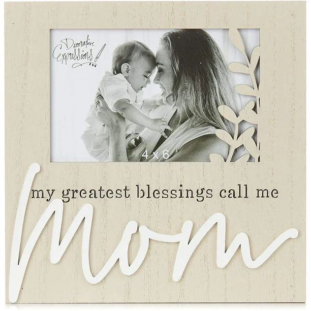 ReLive Decorative Expressions 4 x 6 Inch Laser Cut Wooden Picture Frame - Mom - Walmart.com | Walmart (US)