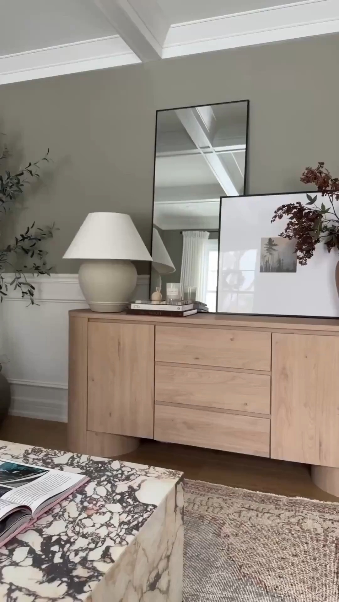 The sideboard always shocks people! Nobody believes that it’s from Amazon. High quality, a beautiful finish, and from Amazon! So so good. 

#LTKHome