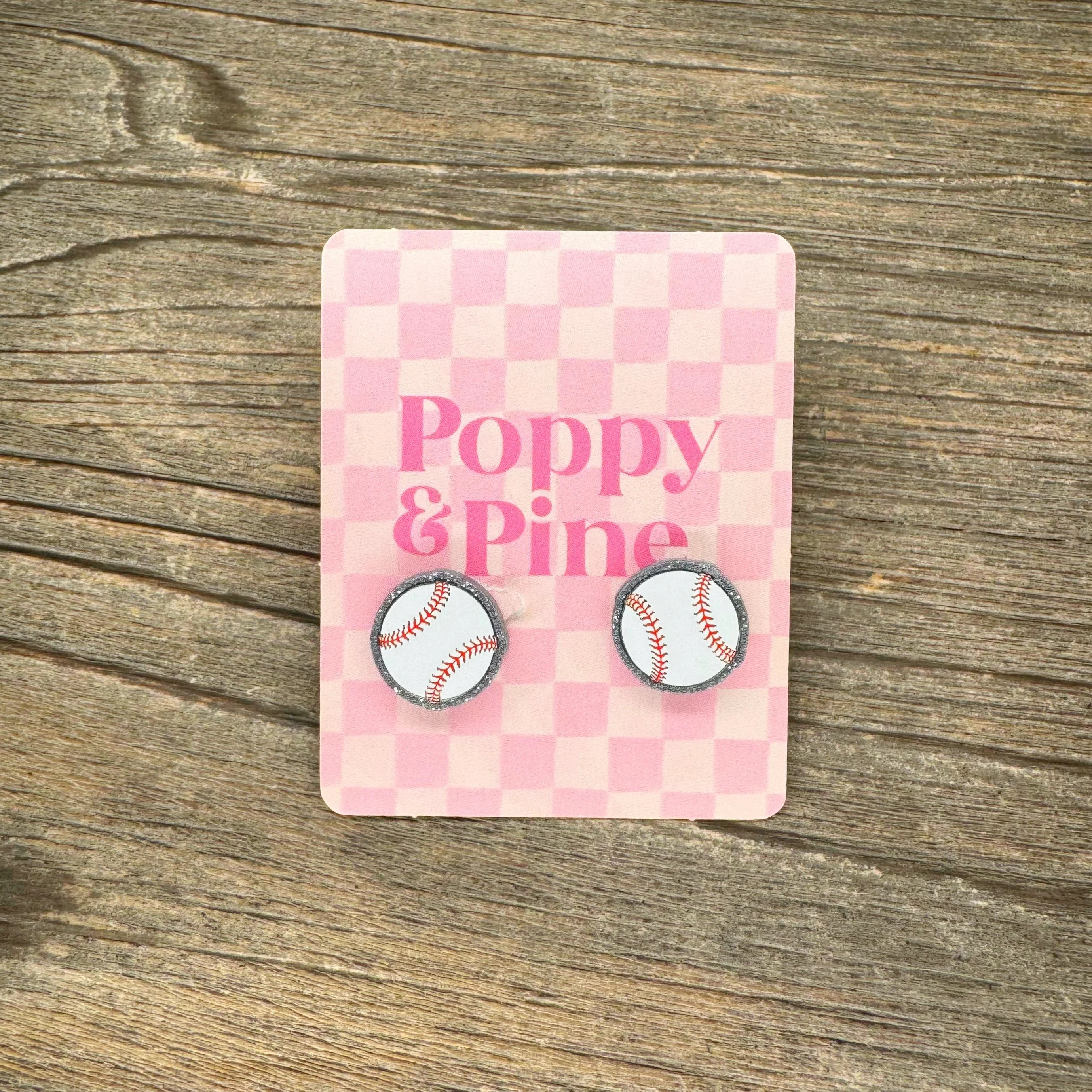 Baseball Earrings | Poppy & Pine